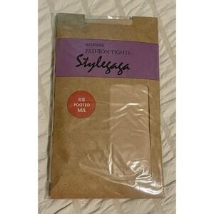 NEW Stylegaga Footed Fashion Tights Size M/L Color: Sun Tan